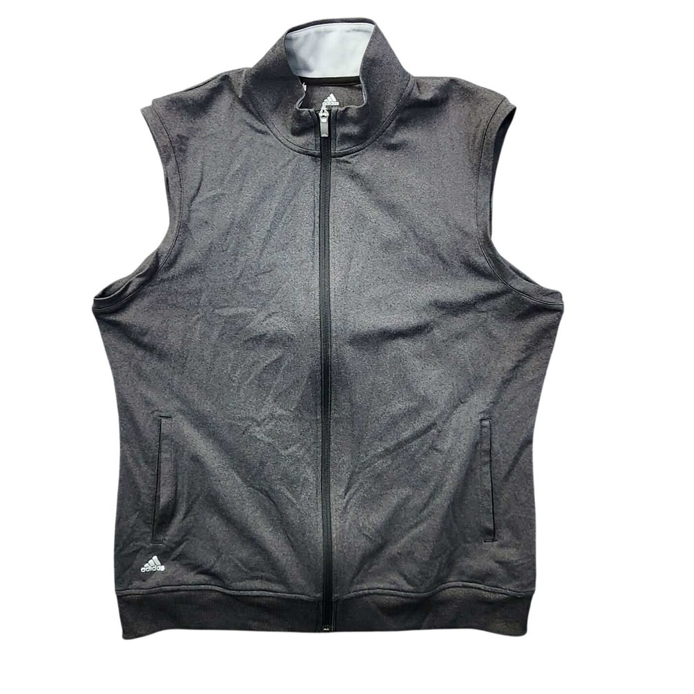 Adidas‎ Women Golf Vest Sleeveless Full Zip Charcoal Gray Size XL Athletic